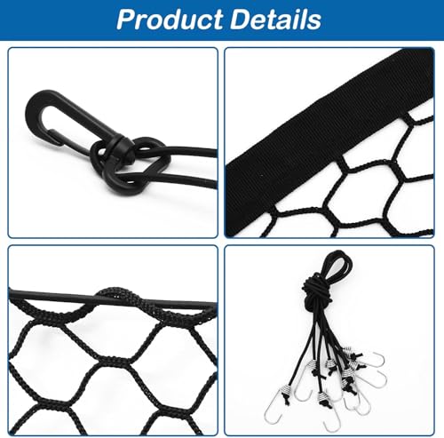 Dog Car Barrier Vehicle Pet Barrier Backseat Mesh Dog Car Divider Net with Adjusting Rope and Hook Suitable for SUV Pickup and Small Car (47in x 27in) - size: 47 x 27 Inch