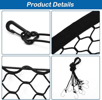Dog Car Barrier Vehicle Pet Barrier Backseat Mesh Dog Car Divider Net with Adjusting Rope and Hook Suitable for SUV Pickup and Small Car (47in x 27in) - size: 47 x 27 Inch