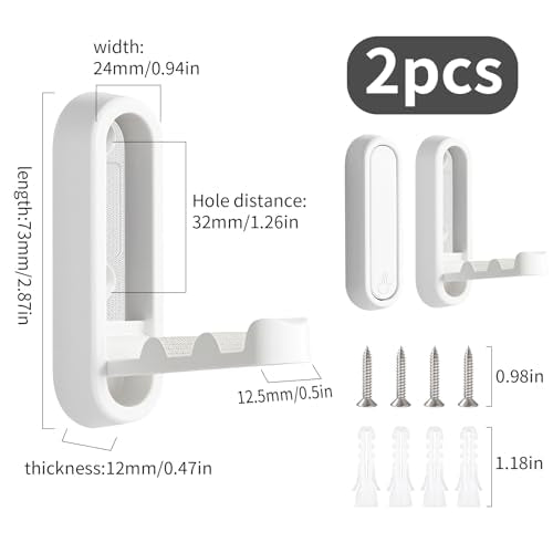 2Pcs Foldable Wall Hooks, Zinc Alloy Folding Hook White, Heavy Duty Folding Coat Hooks Wall Mounted for Hanging Coat Towels Bags Keys (White, 2 Pack) - color: White, size: 2 Pack