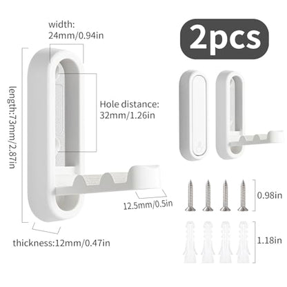 2Pcs Foldable Wall Hooks, Zinc Alloy Folding Hook White, Heavy Duty Folding Coat Hooks Wall Mounted for Hanging Coat Towels Bags Keys (White, 2 Pack) - color: White, size: 2 Pack