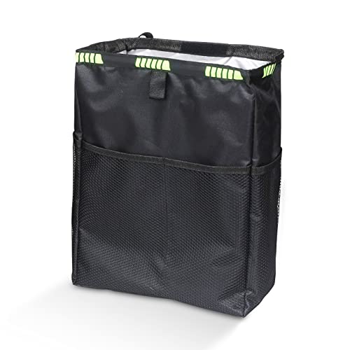 Car Trash Can 3.5 Gallons Ultra Large Car Trash Bag Hanging, Capacity Organizer and Storage with Adjustable Straps, Leakproof Lining and Spring Frame Closure for Interior Stuff Storage - size: Pack of 1