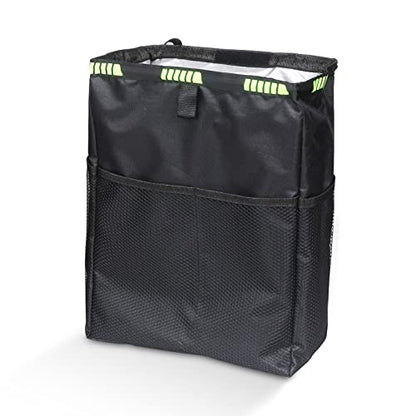Car Trash Can 3.5 Gallons Ultra Large Car Trash Bag Hanging, Capacity Organizer and Storage with Adjustable Straps, Leakproof Lining and Spring Frame Closure for Interior Stuff Storage - size: Pack of 1