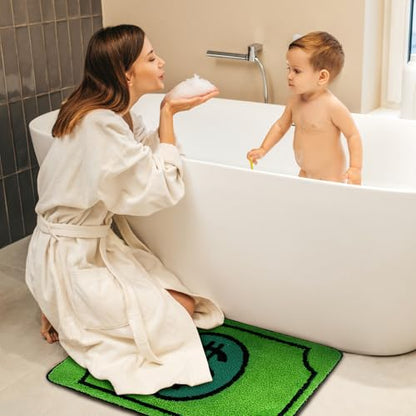 Drydiet Money Bathroom Rug Gift Cute Bill Door Bath Mat for Bedroom Kitchen Dorm Money Shape Shower Mat Decoration Non Slip Washable Bath Rug for Bathroom - style: Cash