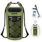 Piscifun Dry Bag, Waterproof Floating Backpack 10L/20L/30L/40L with Waterproof Phone Case for Boating, Kayaking, Fishing - color: Army Green, style: 30l