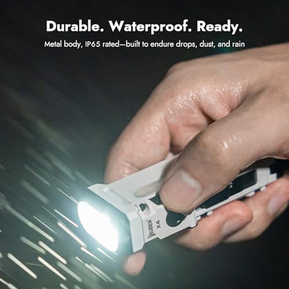 WUBEN X4 EDC Flashlight Rechargeable with RGB Light | 1500 Lumens Mini Tactical Flashlight with Clip, Small Handheld Flashlight for Camping,Emergency,Night Reading&Night Walks Ecl - color: Black