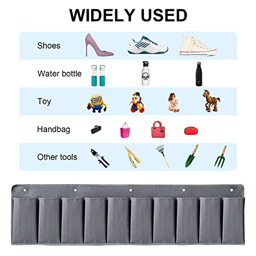 RVZONE RV Shoe Pockets 10 Pockets & 6 Pockets Heavy Hanging Bedside Storage Organizer with Sturdy Hooks Storage Pockets Hangs on bed for Shoes Toys and Tool Accessories