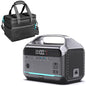 DaranEner Portable Power Station 600W with Bag, 288Wh (90,000mAh) LiFePO4 Battery Backup, 2×600W (1200W Surge) AC Outlets, 2.2H Fast Recharge, Solar Generator for Camping, RV, Travel, Home Emergency - color: Black&Blue