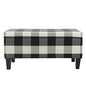 HomePop 36" Storage Ottoman Bench with Hinged Lid - Black Buffalo Plaid - color: Black Plaid