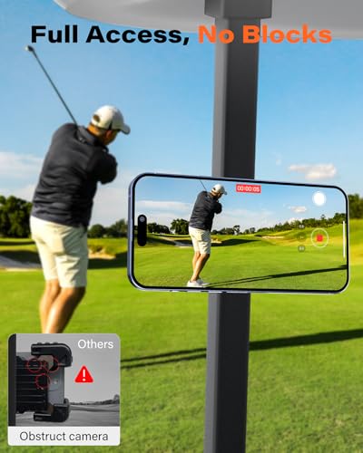 A2C Alloy Magnetic Golf Cart Phone Holder for MagSafe iPhone, Unique Fathers Day Golf Gifts for Men Dad Him Husband Ladies Her Golfers, Golf Accessories Essentials Gadgets Fits EZGO, Club Car, Yamaha - color: 1x Iron Gray