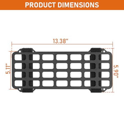 Hooke Road MOLLE Sun Visor Panel - Universal Rigid Tactical Gear Organizer | EDC Pouch & Tool Storage Shelf | Interior Accessory for Most SUVs, Trucks, Vehicles