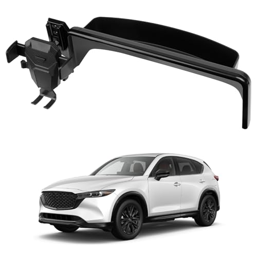 FIILINES Phone Holder for Mazda CX-5 2022-2025 (Fit 10.25" Touch Screen), Phone Mount with Dash Organizer for CX-5 Accessories, 360 Degree Rotation Dash Mount Cell-Phone Holder - size: For CX5 2021-2025