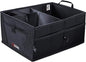 Car Trunk Organizer - Adjustable Car Storage Box Caddy for Tools, Groceries, Cargo, Toys - Trunk Storage for SUV, Van, Truck, Pickup - Black