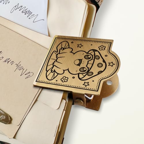 ANATTASOUL Travel Journal Clip Vintage Frog Metal Book Clips, Decorative Heavy Duty Journal Clips to Hold Journal Open for Notebook, Photo, Book, Paper, Bookmark, Office Kitchen Home DIY Use - style: Frog