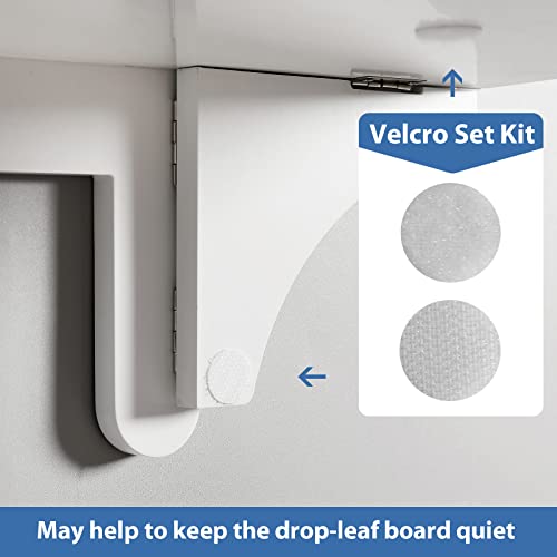 WELLAND 11.8" x 8.25" White Wall Mounted Desk Small Floating Shelves Set of 2 Folding Wall Shelves Drop-Leaf Table Fold Down Desk for RV, Camper, Loft Beds - color: White