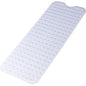 Extra Long Non Slip Bathtub Mat - 40 x 16 Inch Machine Washable Tub Mats with Suction Cups and Drain Holes for Bathroom - color: Clear, size: 40" x 16" (Rectangular)