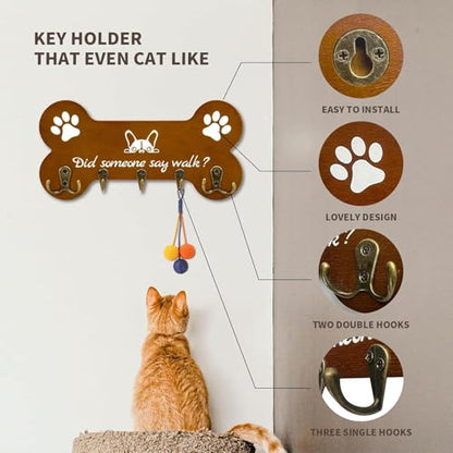 Dog Leash Holder forwall,Coat RackHooks, Mount Storage Organizer (Yellow 2) - color: Yellow 2
