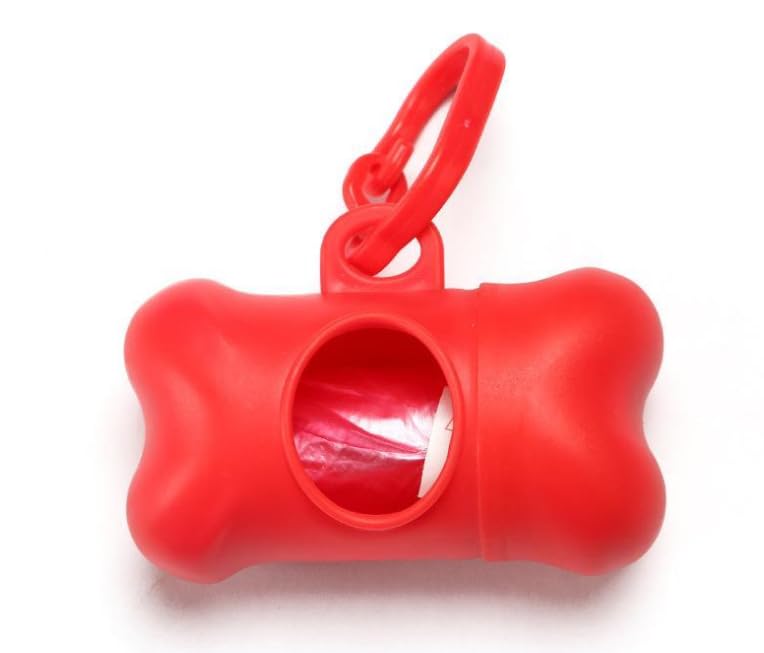 5 PCS Bone Shaped Poop Bag Dispenser Pet Waste Disposal Bag Dispenser With Waste Bag (Random Color)