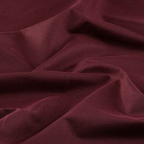 Diamond Home Linens Set of 2 100% Blackout Insulated Rod Pocket Kitchen Curtain Tiers for Small Windows 27" W x 24" L-Burgundy - color: Burgundy, size: 27"W x 24"L (Pack of 2)