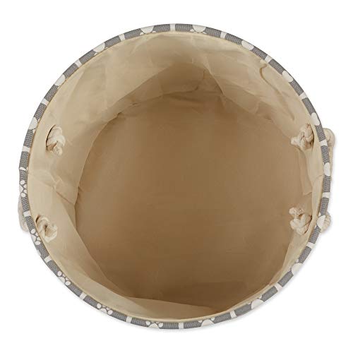 Bone Dry Pet Storage Collection Lattice Paw Print, Gray, Medium Round - color: Gray, size: Medium Round