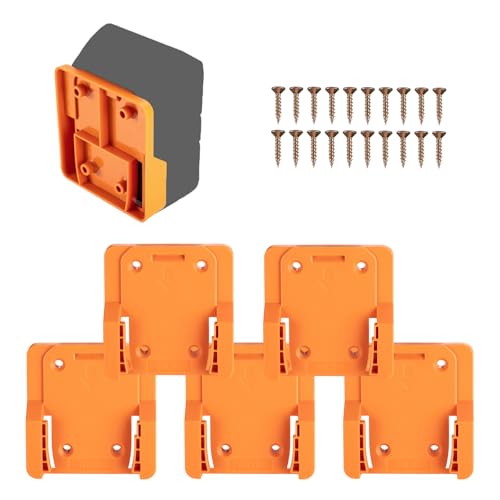 Battery Holder Compatible for Ridgid 18V Battery, Wall Mount Battery Storage Organizer for Workshop, Garage, Work Van, Under Shelf, Tool Box-5 Pack - size: 5 PACK，fit for R87004 18V Battery