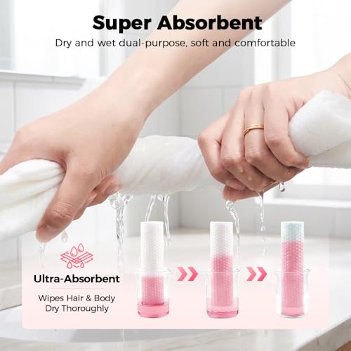 Compressed Towel Tablets,Disposable Compressed Towels,Portable Compressed Face Towel Tablets,Highly Absorbent,Cotton Hand Wipes for Travel,Camping,Home,Outdoor Use,Gym and Makeup Removal (30, Pink) - size: 30 , Pink