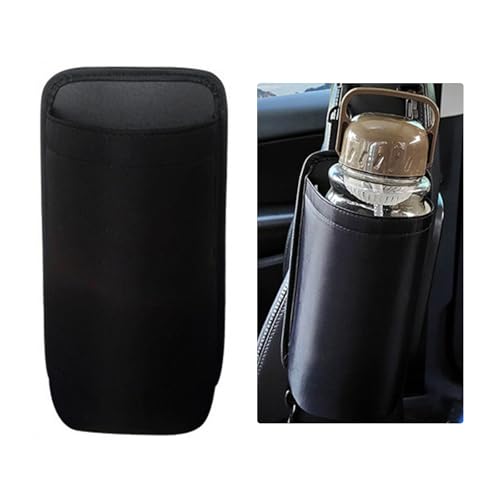 1 Pcs Black Cup Holder Large Cup Holder, Car Water Bottle Holder Bag, Hanging Anti-Drop Seat Car Seat Side-Hanging Storage Bag, Car Water Cup Storage Bag for Most Car Models