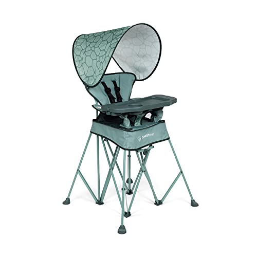 Baby Delight Go with Me Uplift Deluxe Portable High Chair | Travel High Chair | Sun Canopy | Indoor and Outdoor | Green Garden - color: Green Garden