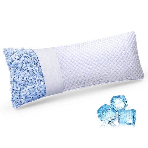 OSBED Shredded Memory Foam Body Pillow | Full body support, supportive, odorless, cooling pillow, adjustable, washable, CertiPUR-US hypoallergenic long adult pillow - size: Body
