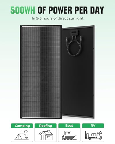 18BB 200W Solar Panel, 2Pcs N-Type 12V/24V 100 Watt Solar Panels, 25% High Efficiency Monocrystalline Solar Module, for RV, Boat, Marine, Trailer, Farm, Rooftop and Home Off-Grid System - style: 200W-100W 2PC