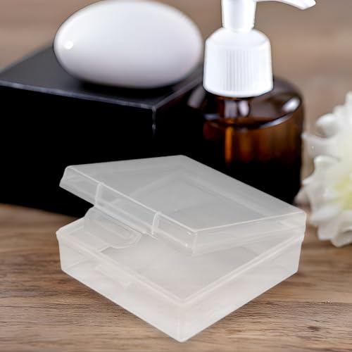 Soap Container, Shower Square Bar Holder Fit Handmade Soap, Travel Soap Case (Clear) - color: Clear