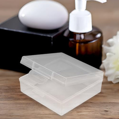 Soap Container, Shower Square Bar Holder Fit Handmade Soap, Travel Soap Case (Clear) - color: Clear