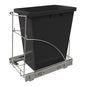 Pull Out Trash Can Under Cabinet & Under Sink - Heavy Duty Sliding Adjustable Cabinet Garbage Can Organizer, Requires Minimum Cabinets Opening 13" W X 18" D,Chrome Finish (Waste Bin Not Included)
