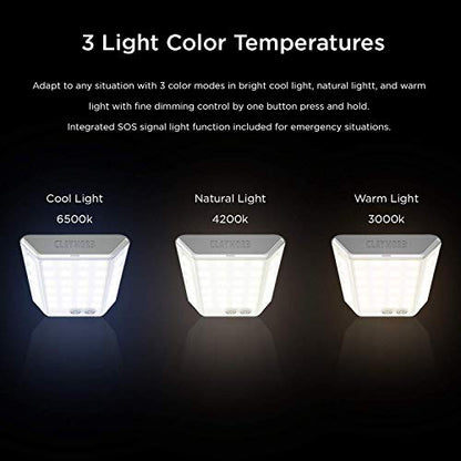 CLAYMORE 3Face Mini (Dark Gray) - Lightweight and Portable LED Area Light for Outdoors, Camping, Tent, Emergency, and Industrial Use. Rechargeable Lantern with USB-C, Up to 60 Hours Battery Life. - style: Dark Gray (3Face)