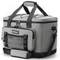 Hulongo Insulated Foldable Collapsible Cooler Bag Soft Sided Cooler for Picnic, Camping, Grocery Shopping, Beach, 30L - color: gray