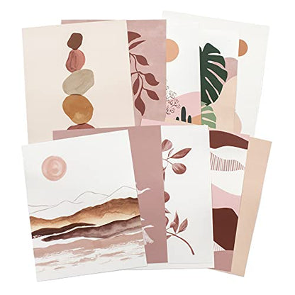 Artivo Boho Wall Art Prints Southwestern Art Wall Decor 8x10 12 Set, Neutral Aesthetic Wall Collage Kit, Modern Wall Art Desert Bedroom Posters, - color: Boho 12 Set