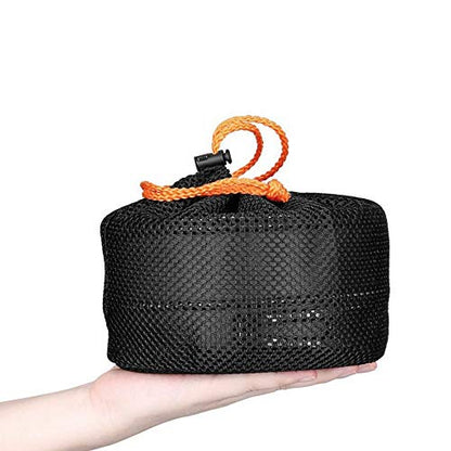 JZK Camp Cookware 2-3 People Set, Pan Pot Teapot Lightweight Outdoor Portable Camping Cooker Set for Trekking Hiking BBQ Picnic Campfire