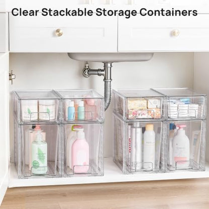 Vtopmart Clear Organizer - style: 4 Large+4 Small