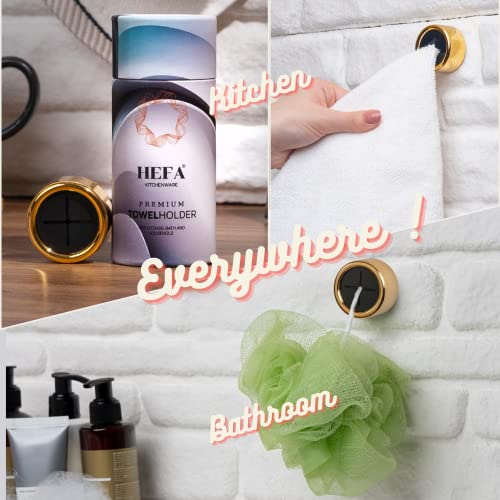 HEFA Modern Kitchen Towel Holder, 4 Pack Golden Yellow Chrome Plated Plastic Towel Hooks with Easy Install, Holds Up to 2 Pounds Each - color: Golden Yellow, size: 4 Pack