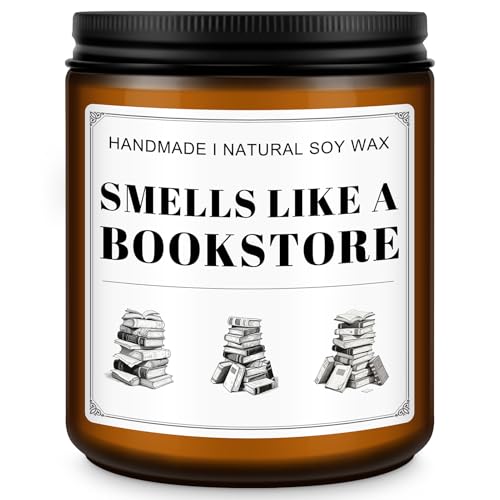 Book Lovers Candle Gifts, Funny Gift Ideas for Book Lovers, Birthday Bookish Presents for Readers Librarian Bookworms -Old Book Candles (7Oz) - style: BOOK