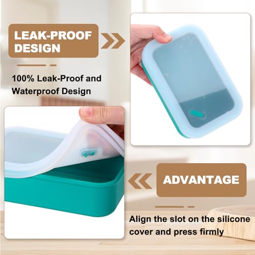 PATIKIL Leakproof Travel Soap Case, Silicone Travel Soap Container with Draining Layer Portable Bar Soap Holder for Bathroom Camping Gym, Translucent Green - color: Translucent Green