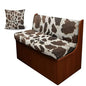 Cow Brown 3 Pcs RV Dinette Cushion Covers Breathable Camper Cushion Slipcover with Pillowcase, Stretch 2 Seat Sofa Chair Cover Camper Seat Covers Dinette Booth - color: Cow Brown
