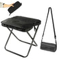 Portable Folding Stool 2-in-1 Camping Chair with Sling Bag Lightweight 12inch 264lbs Load Collapsible Stool Seat for Adults Outdoor Camping Fishing Hiking BBQ Travel Rest（Black） - color: Black