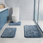 RUN HELIX Bathroom Rugs Sets 3 Piece, Soft Absorbent Memory Foam Bath Mats Set, Dry Fast Bath Mat, Machine Washable Bath Rug Set for Bathroom （Misty Blue） - color: Misty Blue