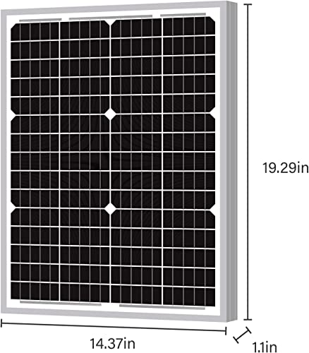Newpowa 30 Watts 24V Waterproof Off Grid Solar Panel Kit, Battery Trickle Charger Maintainer for Boat Car RV Motorcycle Marine Automotive 24V System