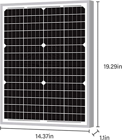 Newpowa 30 Watts 24V Waterproof Off Grid Solar Panel Kit, Battery Trickle Charger Maintainer for Boat Car RV Motorcycle Marine Automotive 24V System