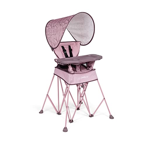 Baby Delight Go with Me Uplift Deluxe Portable High Chair | Travel High Chair | Sun Canopy | Indoor and Outdoor | Canyon Rose - color: Canyon Rose