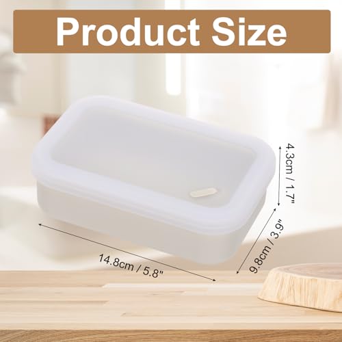PATIKIL Leakproof Travel Soap Case, Silicone Travel Soap Container with Draining Layer Portable Bar Soap Holder for Bathroom Camping Gym, Translucent White - color: Translucent White