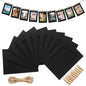 100 Pcs Paper Photo Frames 4x6 Black Picture Frame with 100 Clip 10 String Kit DIY Hanging Cardboard Photo Holder Graduation Back to School Wall Decor Wedding Home - color: Black, style: Classic