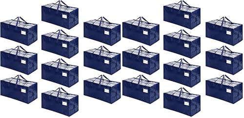VENO 20 Pack Heavy Duty Moving Bags with Backpack Straps, Zippers & Handles, Extra Large Packing Bags for College Dorm Essentials, Moving Supplies Alternative to Cardboard Moving Boxes - color: Blue, size: 20 Pack