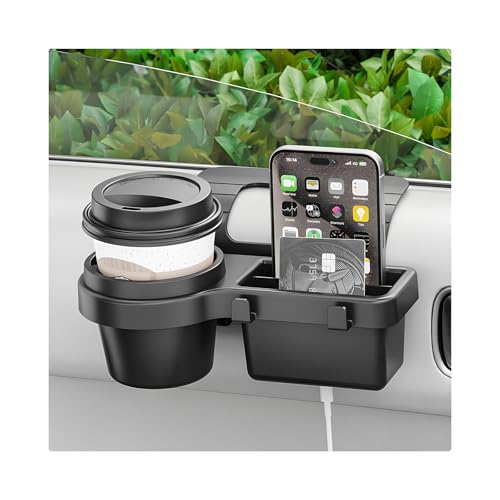 Car Window Multifunctional Storage Organizer, Vehicle Door Side Hanging Storage Rack with Cup Holder, Auto Window Mount Organizer for Cell Phone Earphone Key Water Cup - color: Small, 1PCS